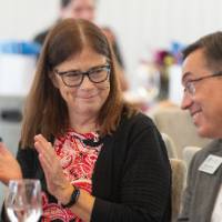 Ed Aboufadel and Becki Visser smiling